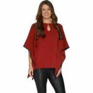 NWT LISA RINNA COLLECTION WOVEN KEYHOLE TOP MEDIUM